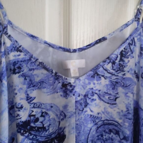 Charming Charlie bandana style dress. Blue and white size medium - Picture 3 of 4